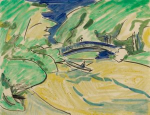 Barque sous le pont - Ernst Ludwig Kirchner
